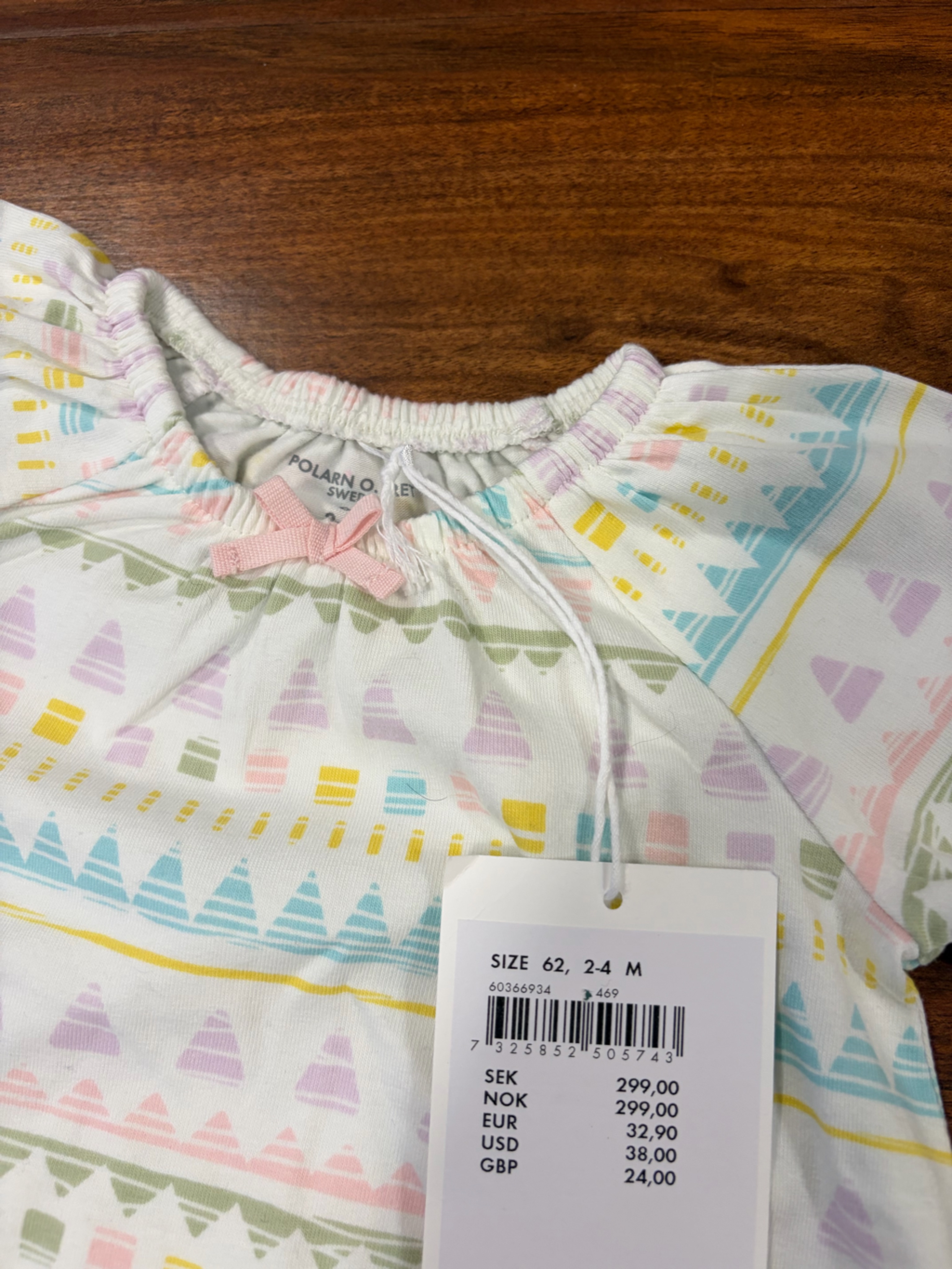 Nwt Polarn O Pyret Pastel Tribal Print Baby Set — image 4 of 5